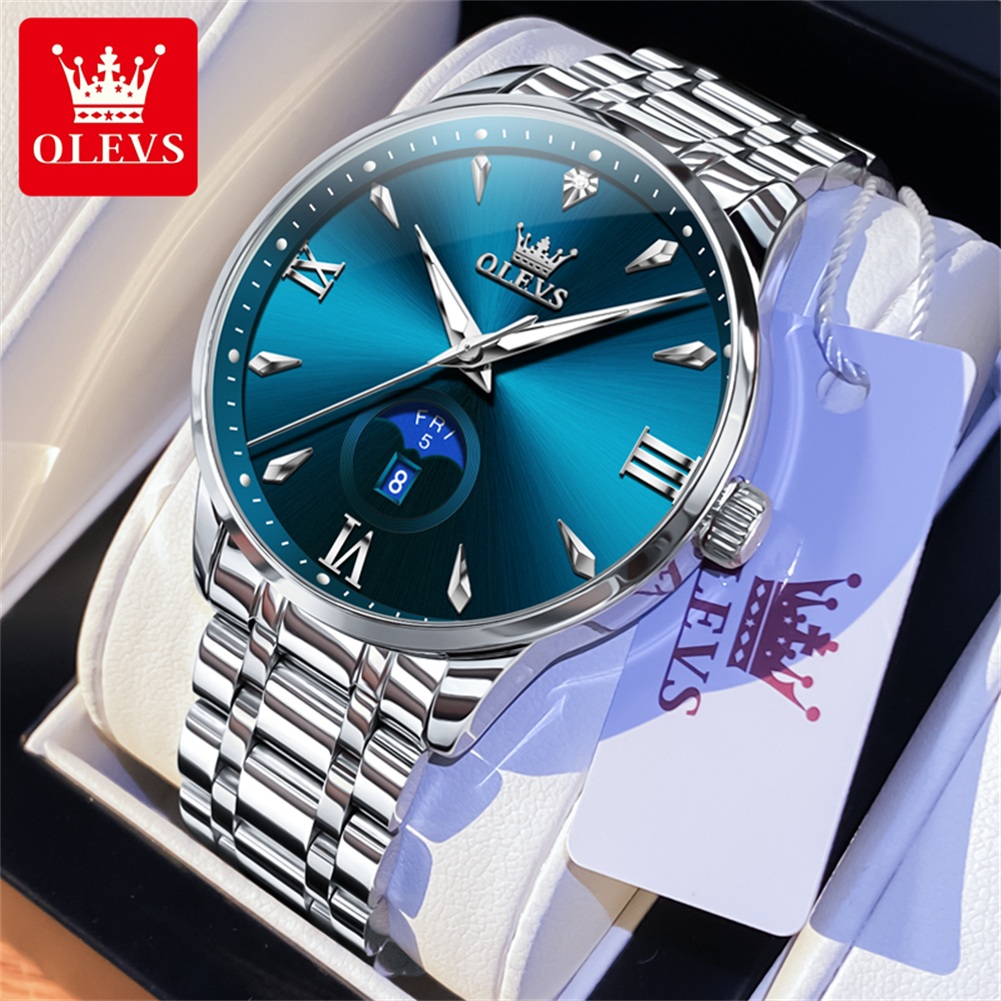 Luxury Watch Brands - OLEVS Moon Phase orologi da uomo