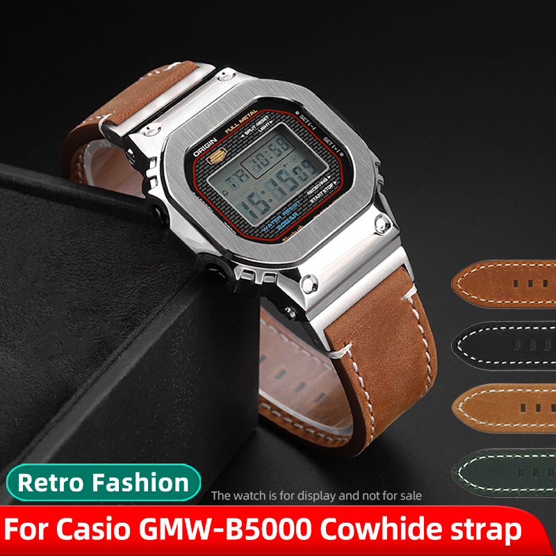 Luxury Watch Casio - GMW-B5000 cinturino in pelle di vacchetta