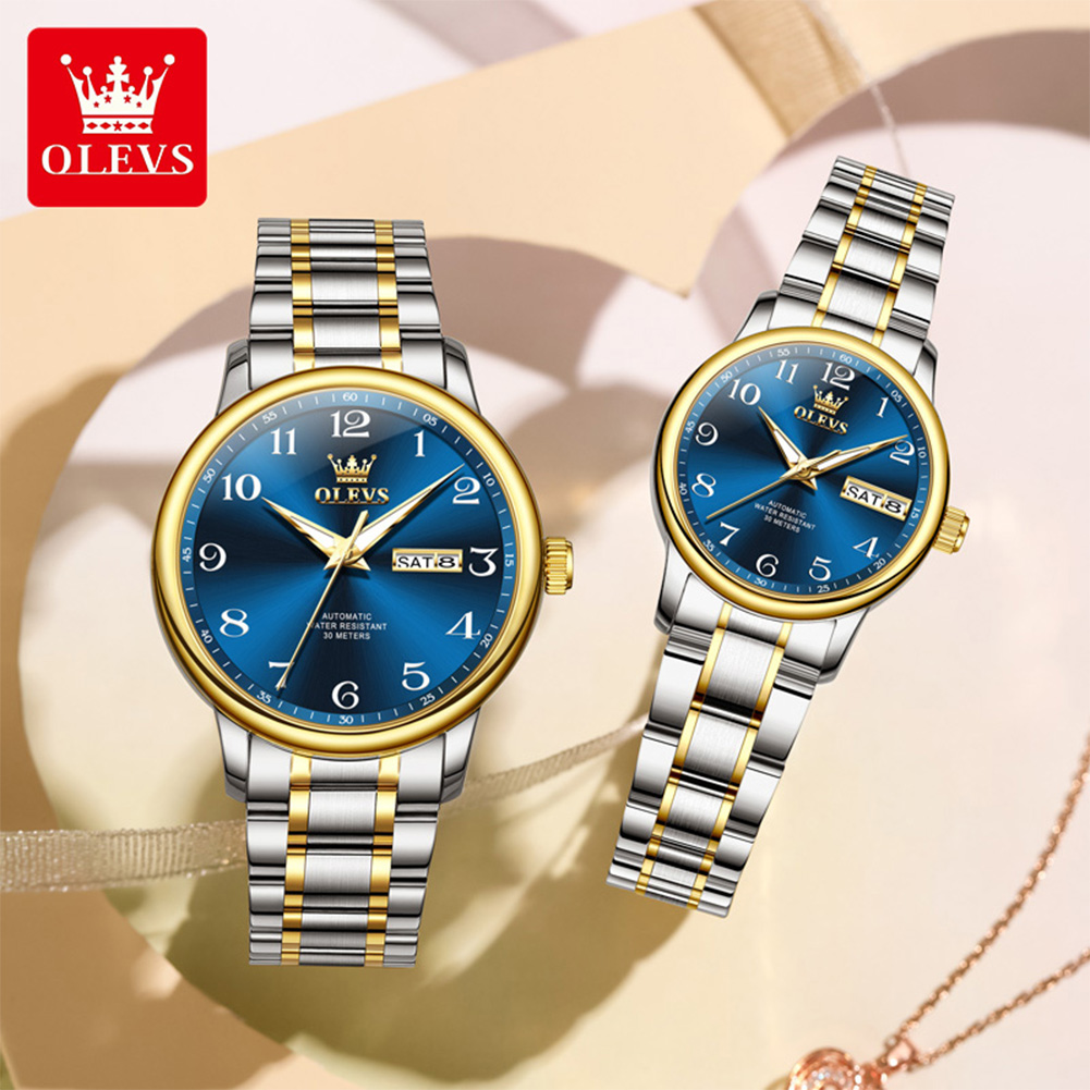 Luxury Watch Arabic - OLEVS Orologio Originale per Coppie 2