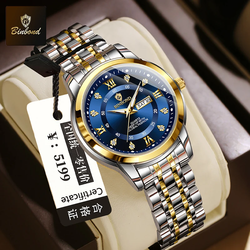 Luxury Watch Exhibition - BINBOND B7169 Orologi al quarzo da