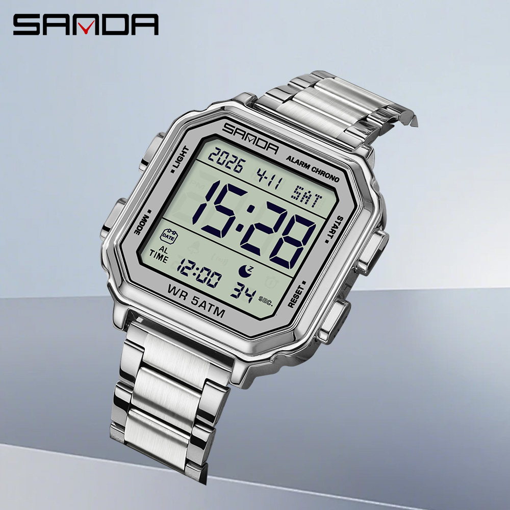 Luxury Watch Tier - SANDA 6379 Orologio Elettronico da Uomo
