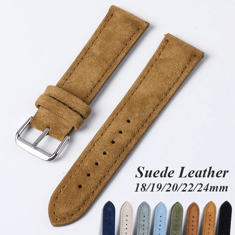 Luxury Watch Online - Cinturino in vera pelle scamosciata per