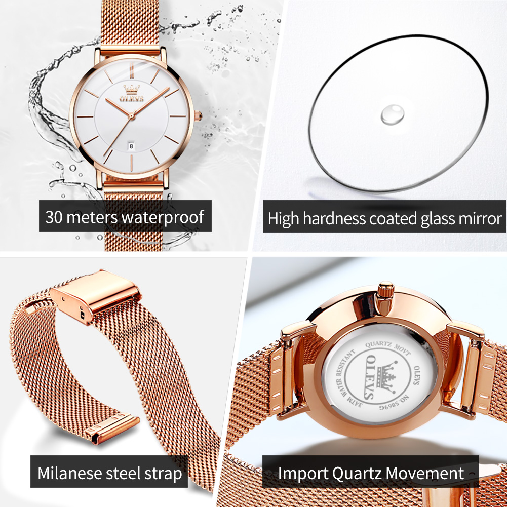 OLEVS Orologio da donna 5869 O - Luxury Watch Brands recensione e prezzo