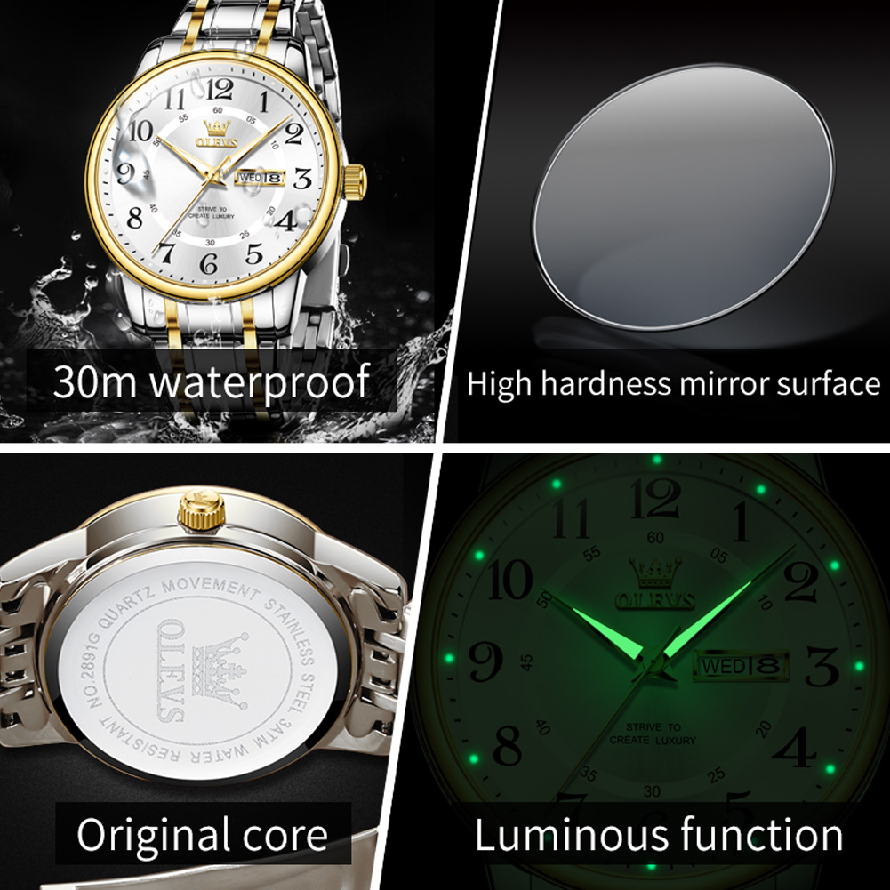 OLEVS Orologi da uomo moda cas - Luxury Watch Arabic recensione e prezzo