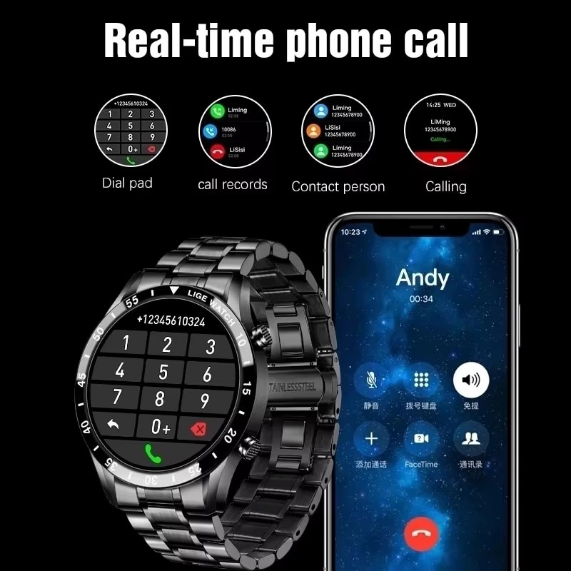 LIGE Nuovo Bluetooth Chiama As - Luxury Watch Korea recensione e prezzo